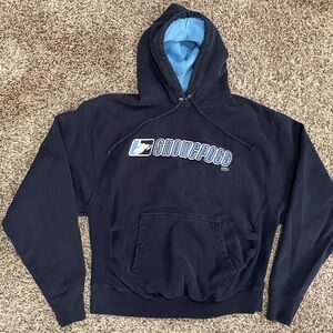 Snowcross Steve & Barry’s Unisex Sweatshirt Hoodie Navy Blue Snowmobiling